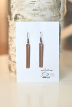 Hand pounded copper earrings